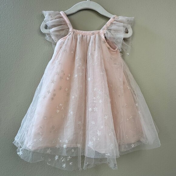 Luna Luna Other - LUNA LUNA Pink Tulle Stars Dress Baby Girls 12 Months Girl Silver Star Holidays